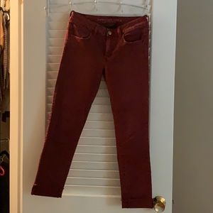 American Eagle Maroon Capri Jeans